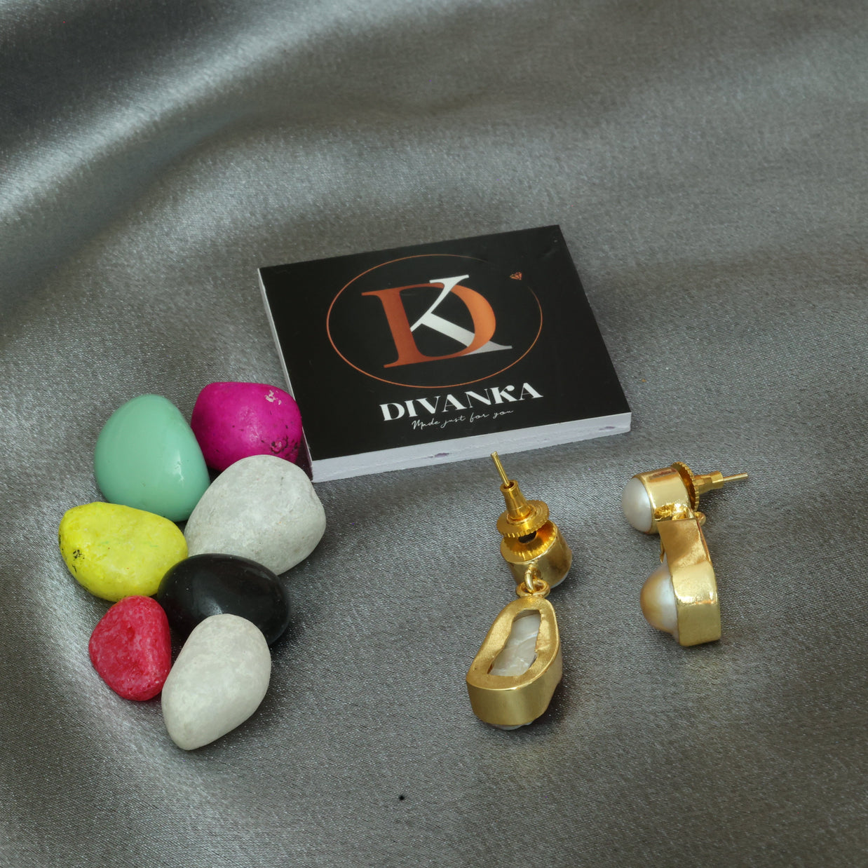 Moonlit Charm Real Pearl Earrings 18K Gold Plated