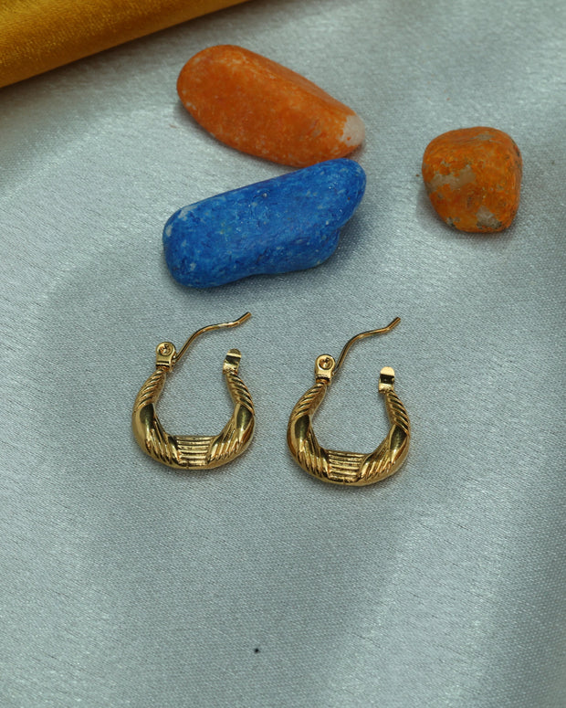 Golden Braid Hoops