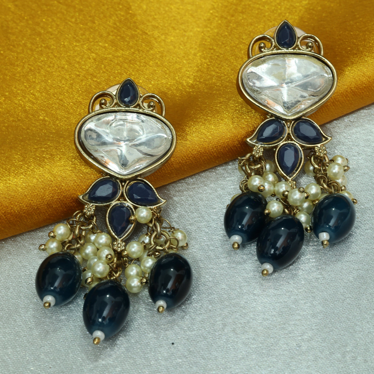 Opulent Petal Chandeliers Earrings