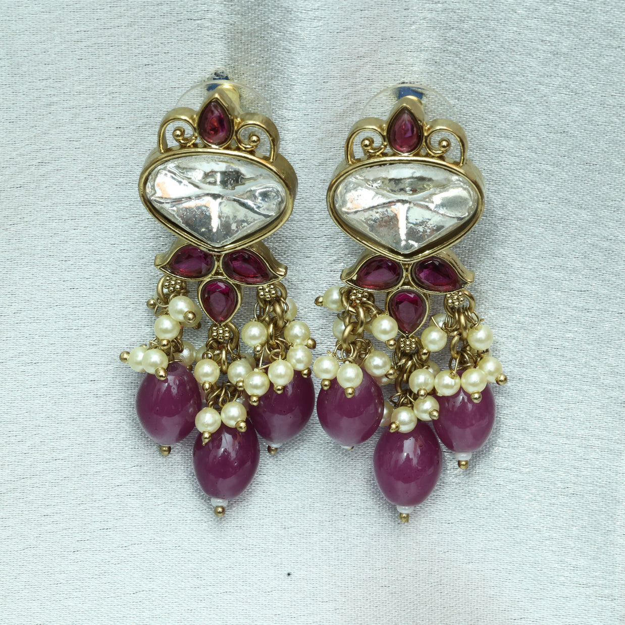 Opulent Petal Chandeliers Earrings