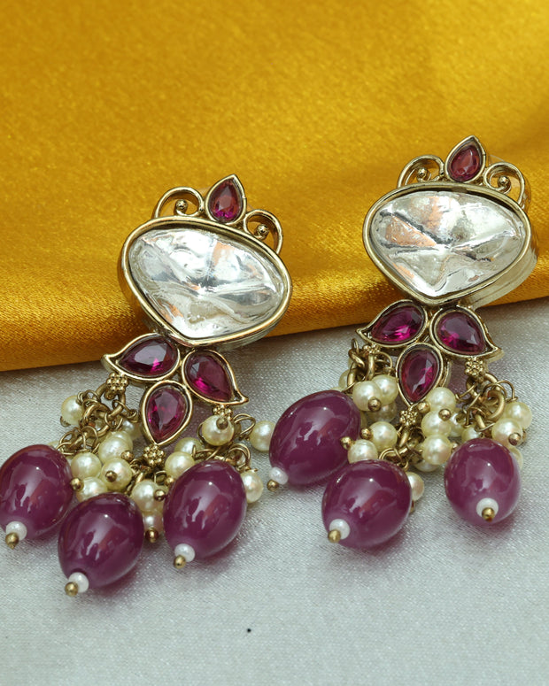 Opulent Petal Chandeliers Earrings