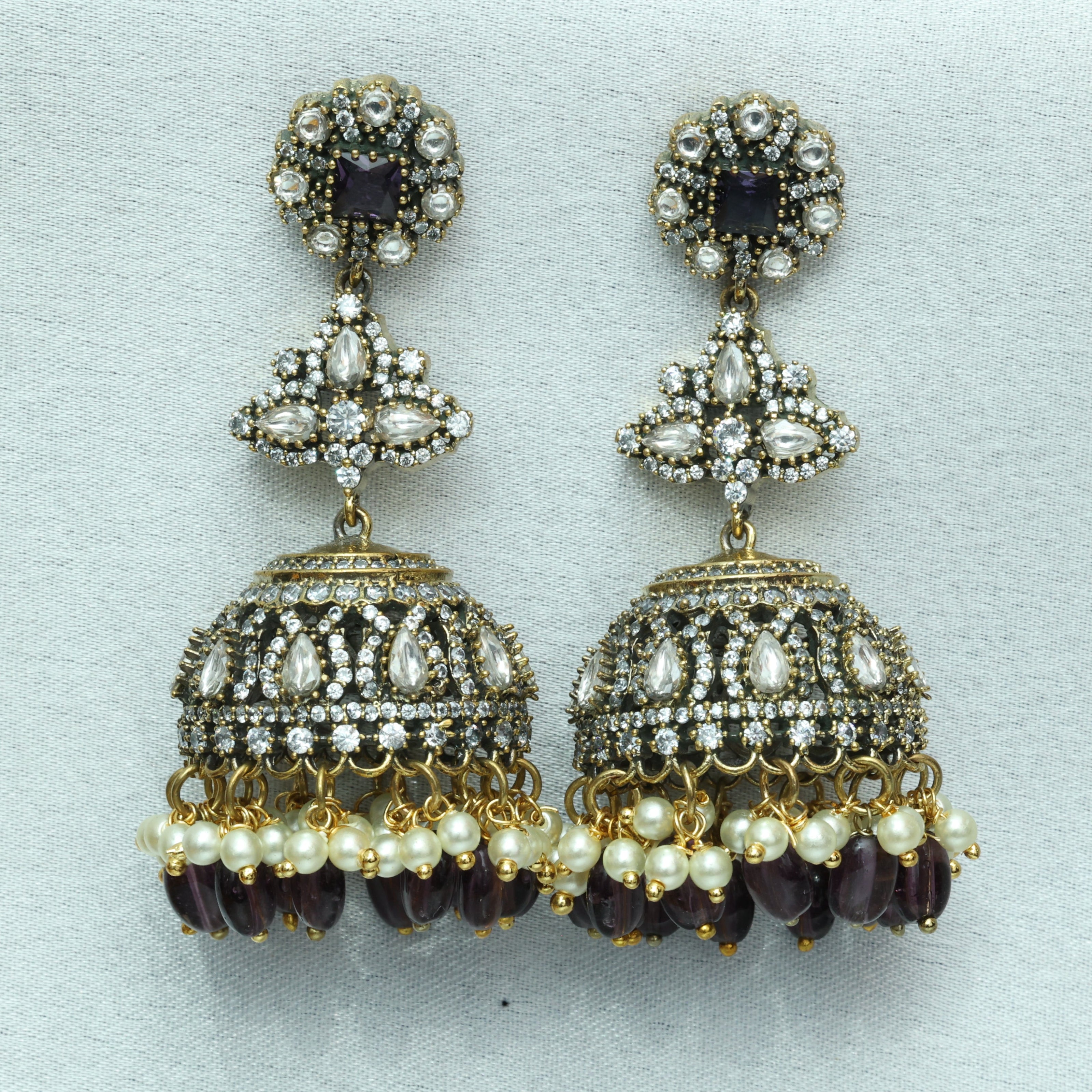 Kanchana Hem Victorian Jhumkas