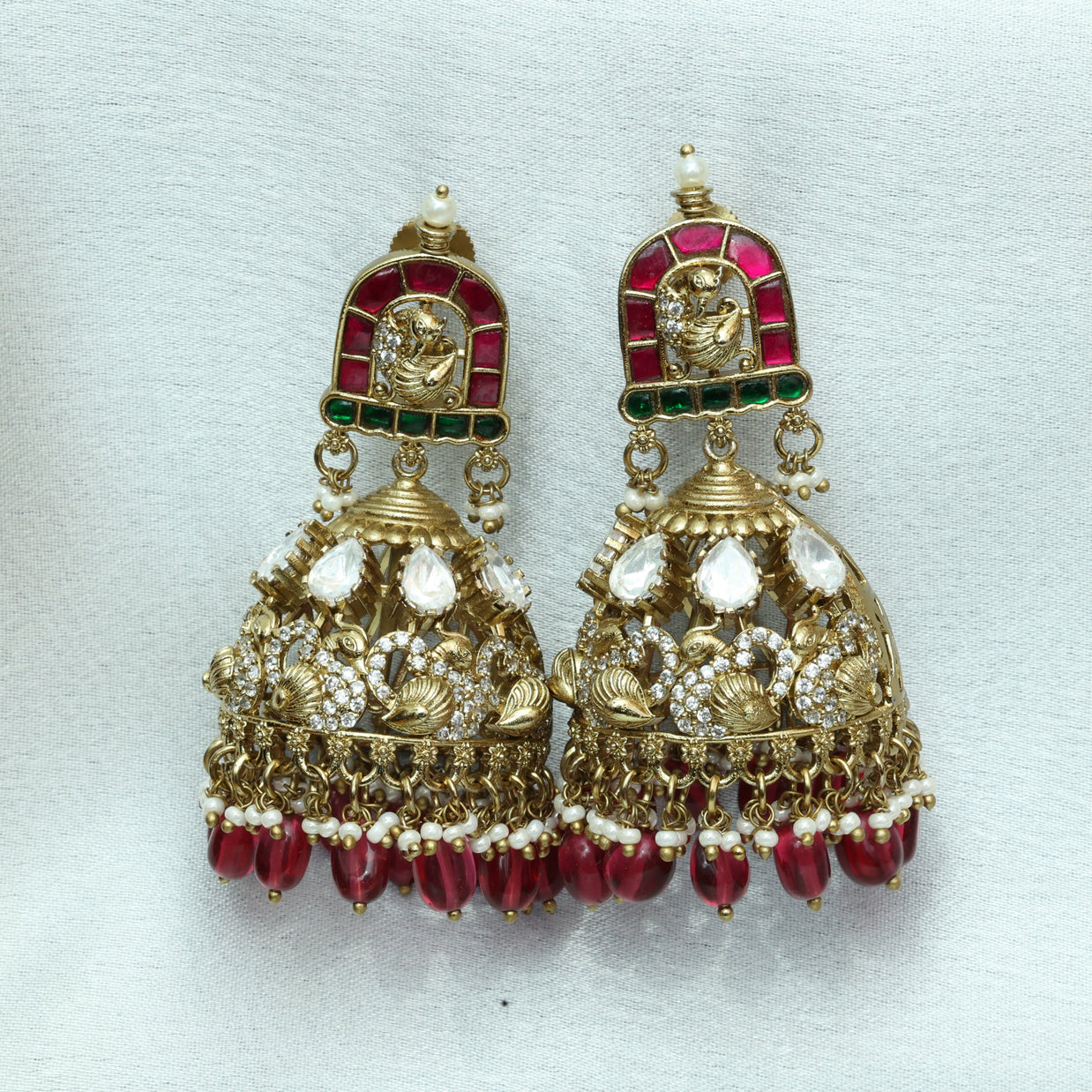 Premium Mayura Victorian Jhumkas
