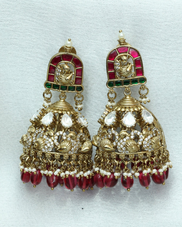 Premium Mayura Victorian Jhumkas