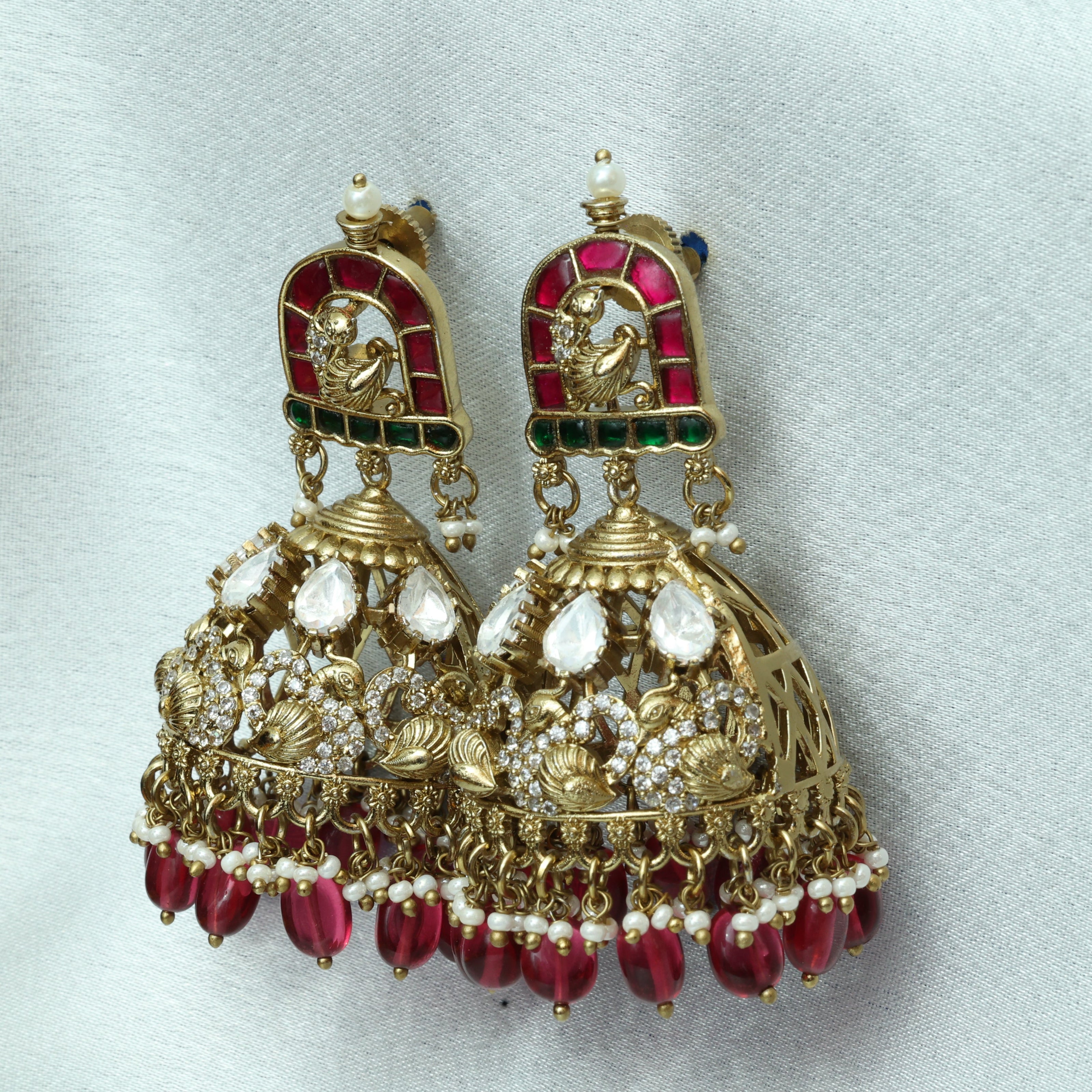 Premium Mayura Victorian Jhumkas