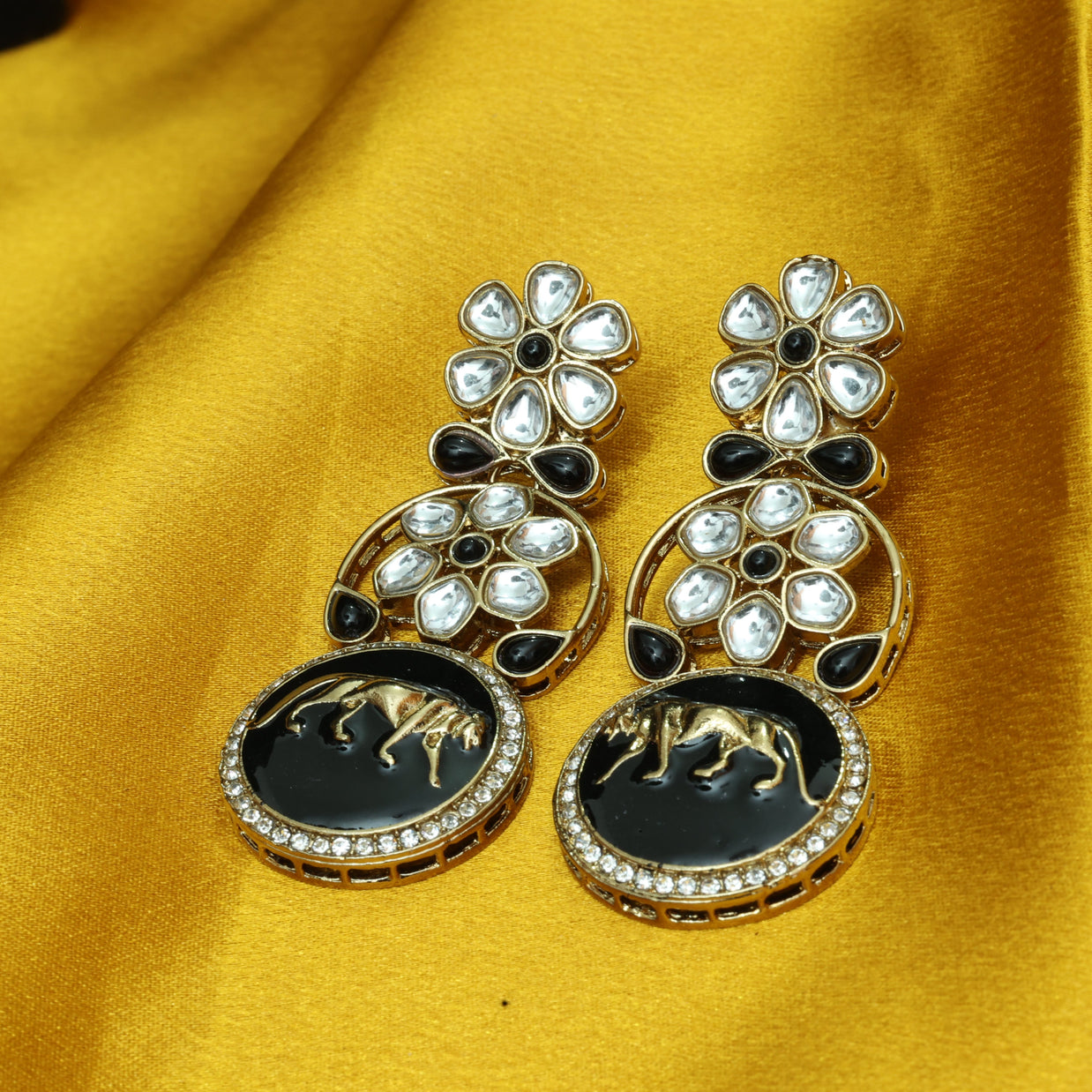 Regal Roar Polki Earrings