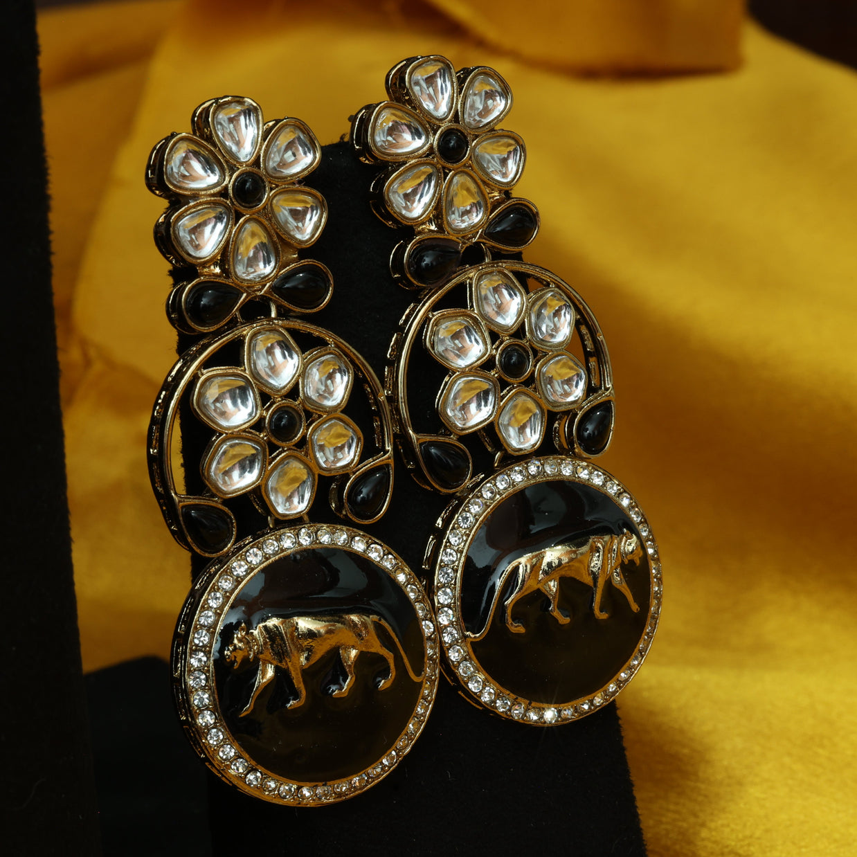 Regal Roar Polki Earrings