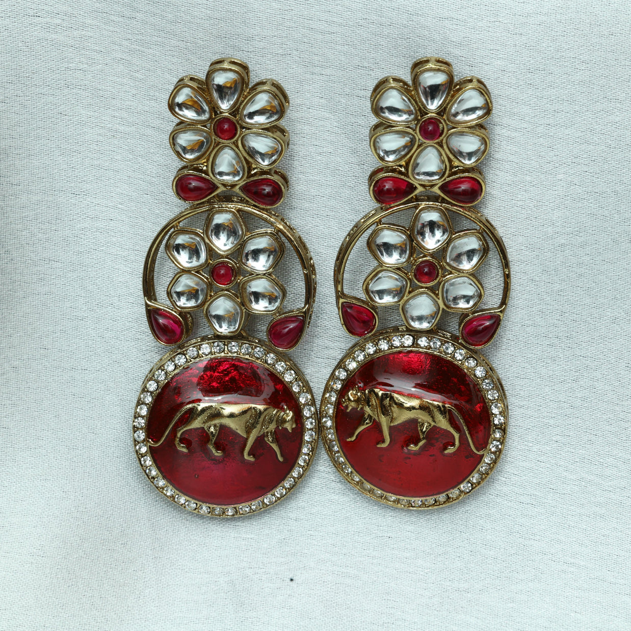 Regal Roar Polki Earrings