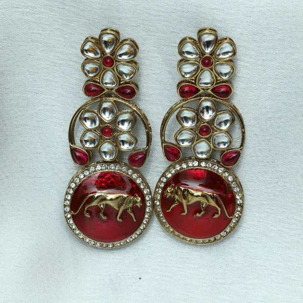 Regal Roar Polki Earrings