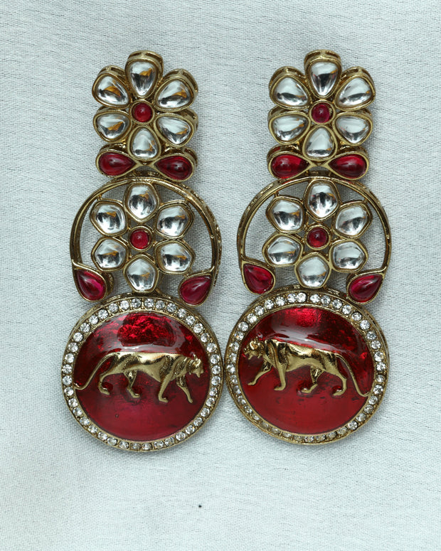 Regal Roar Polki Earrings