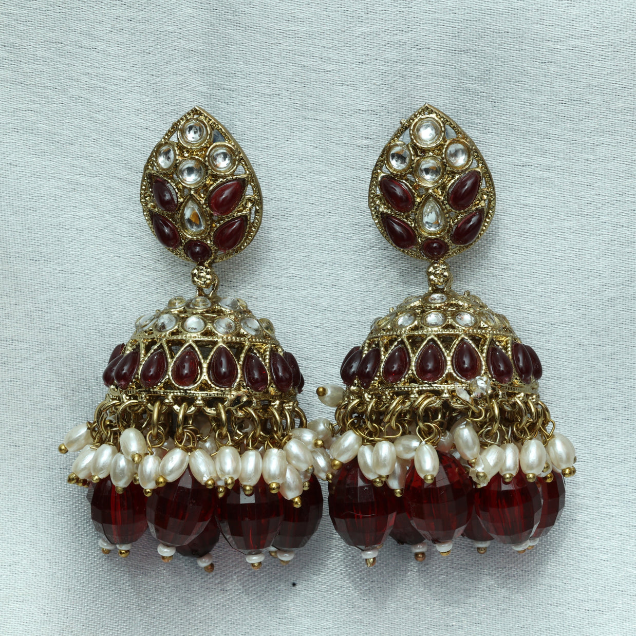 Sindhoori Ratna Jhumkas