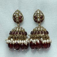 Sindhoori Ratna Jhumkas