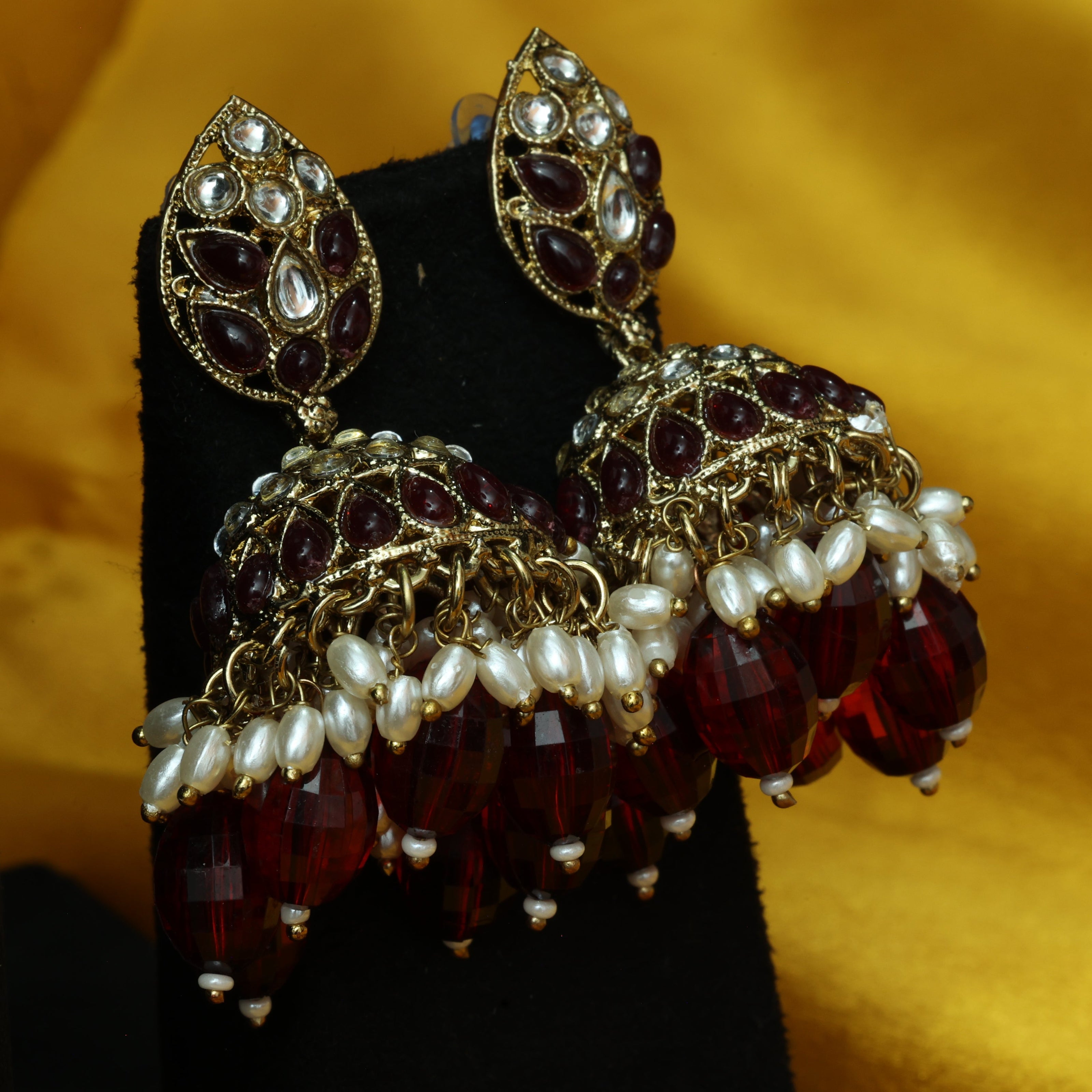 Sindhoori Ratna Jhumkas