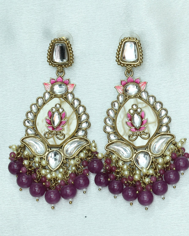 Taj Kamala Polki Earrings