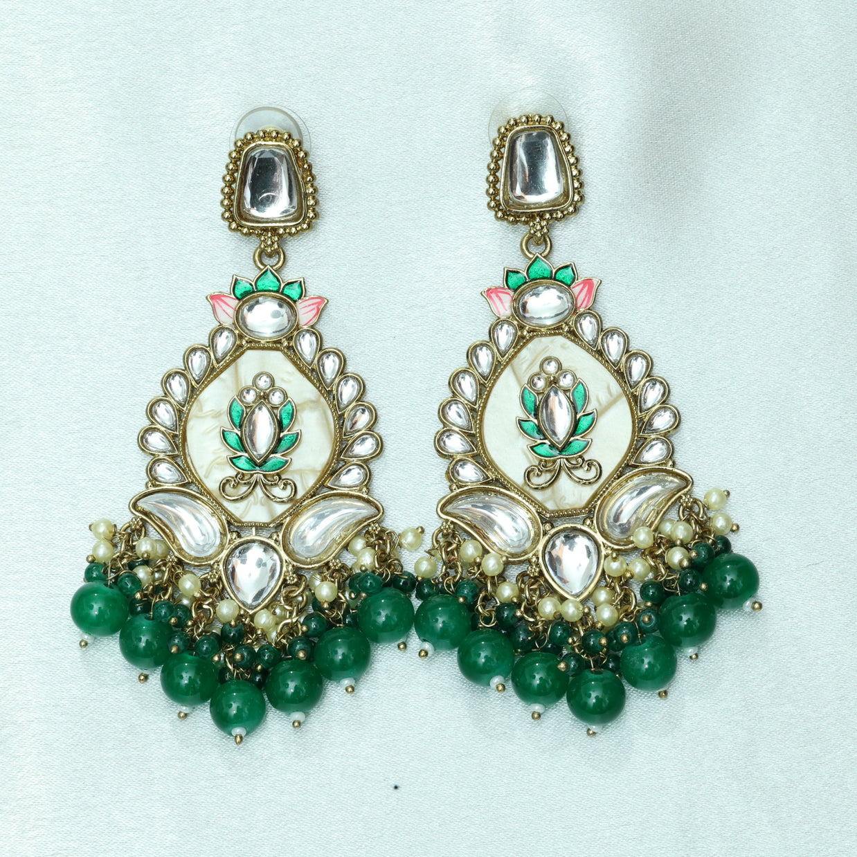 Taj Kamala Polki Earrings