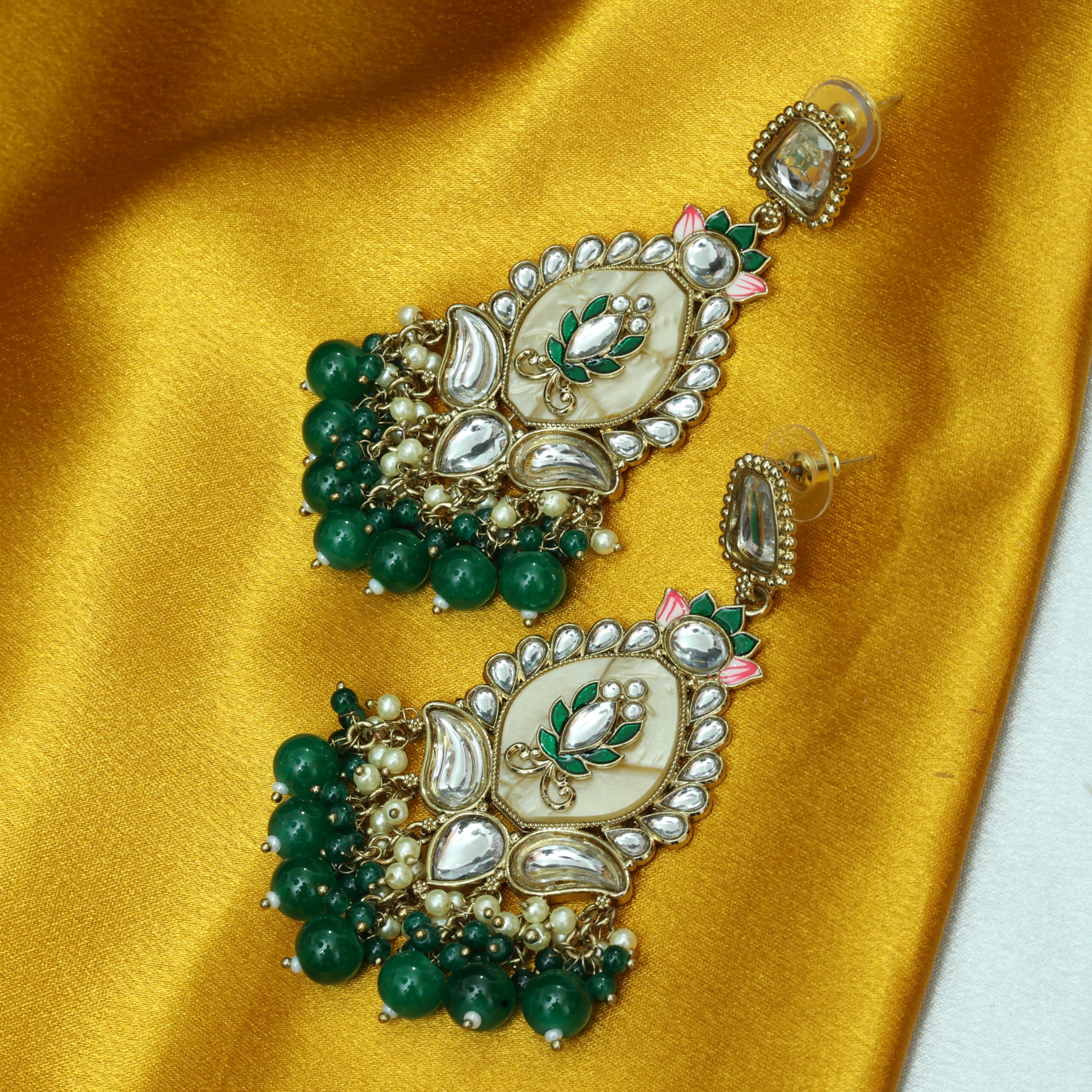 Taj Kamala Polki Earrings