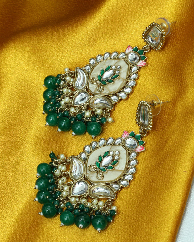 Taj Kamala Polki Earrings