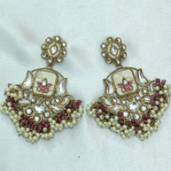Rani Kundan Chand Bali Earrings