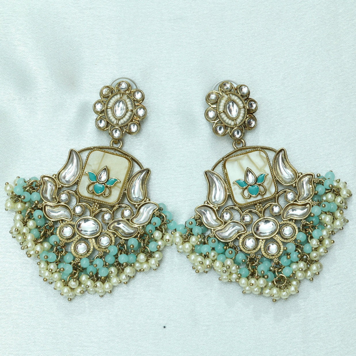 Rani Kundan Chand Bali Earrings