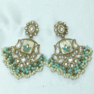 Rani Kundan Chand Bali Earrings