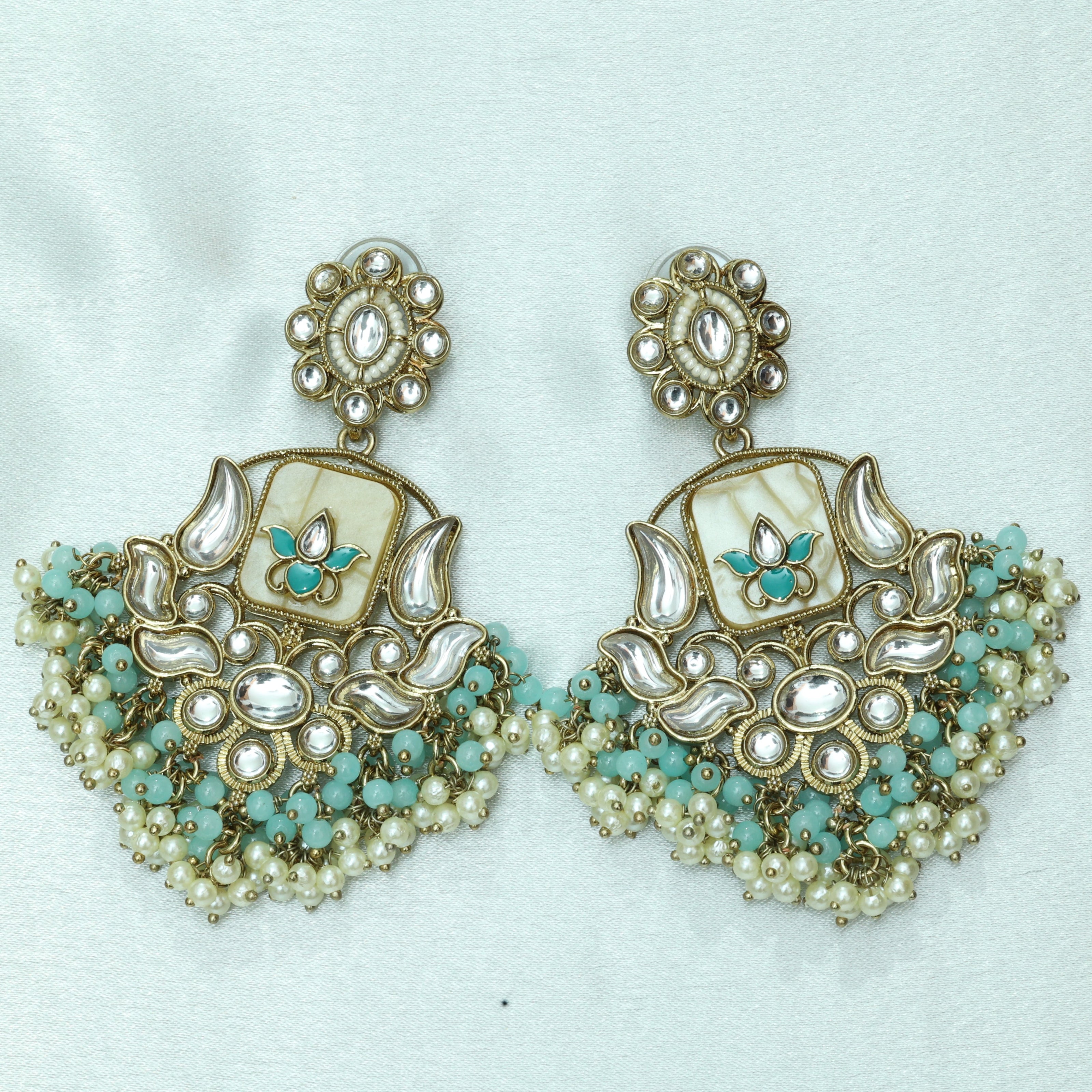 Rani Kundan Chand Bali Earrings