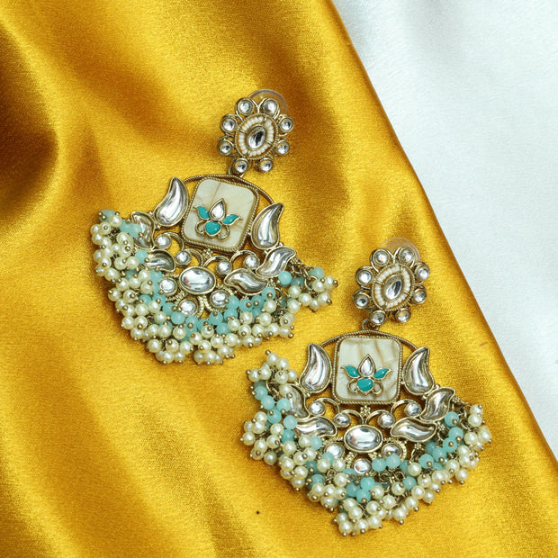 Rani Kundan Chand Bali Earrings