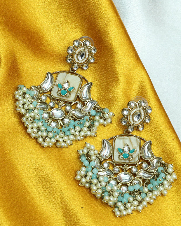 Rani Kundan Chand Bali Earrings