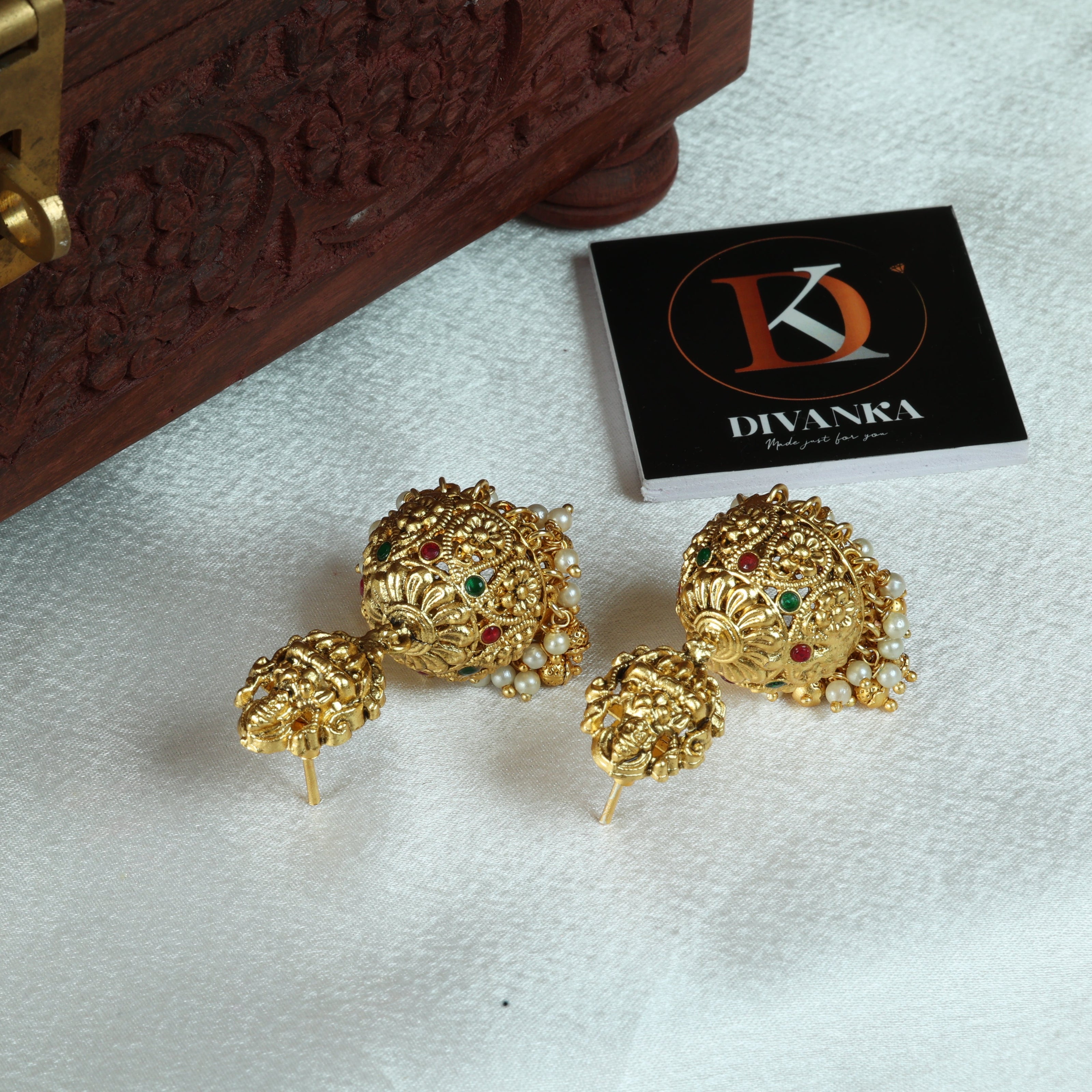 Saraswathy Antique Jhumkas
