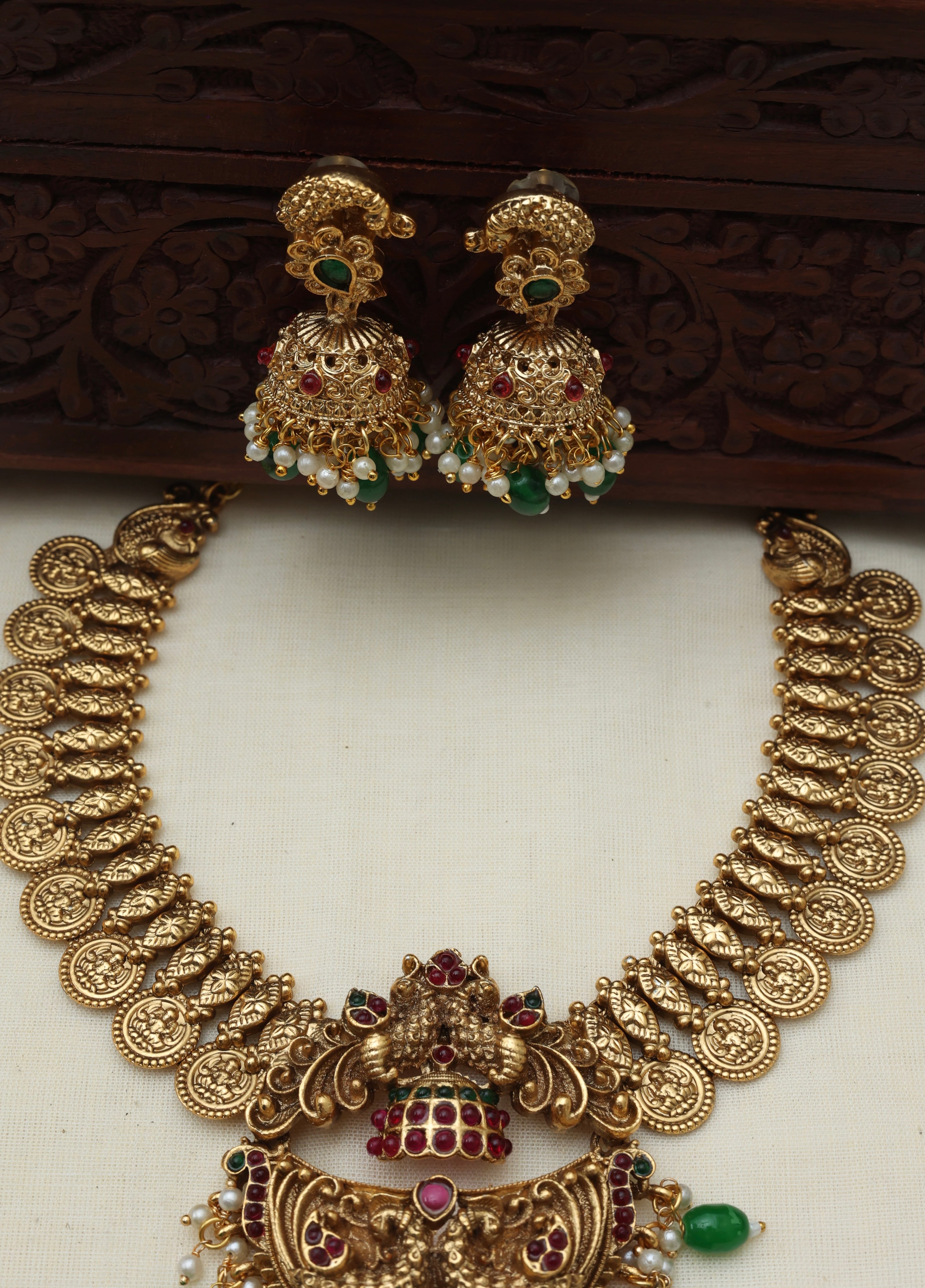 Mayura coin necklace set
