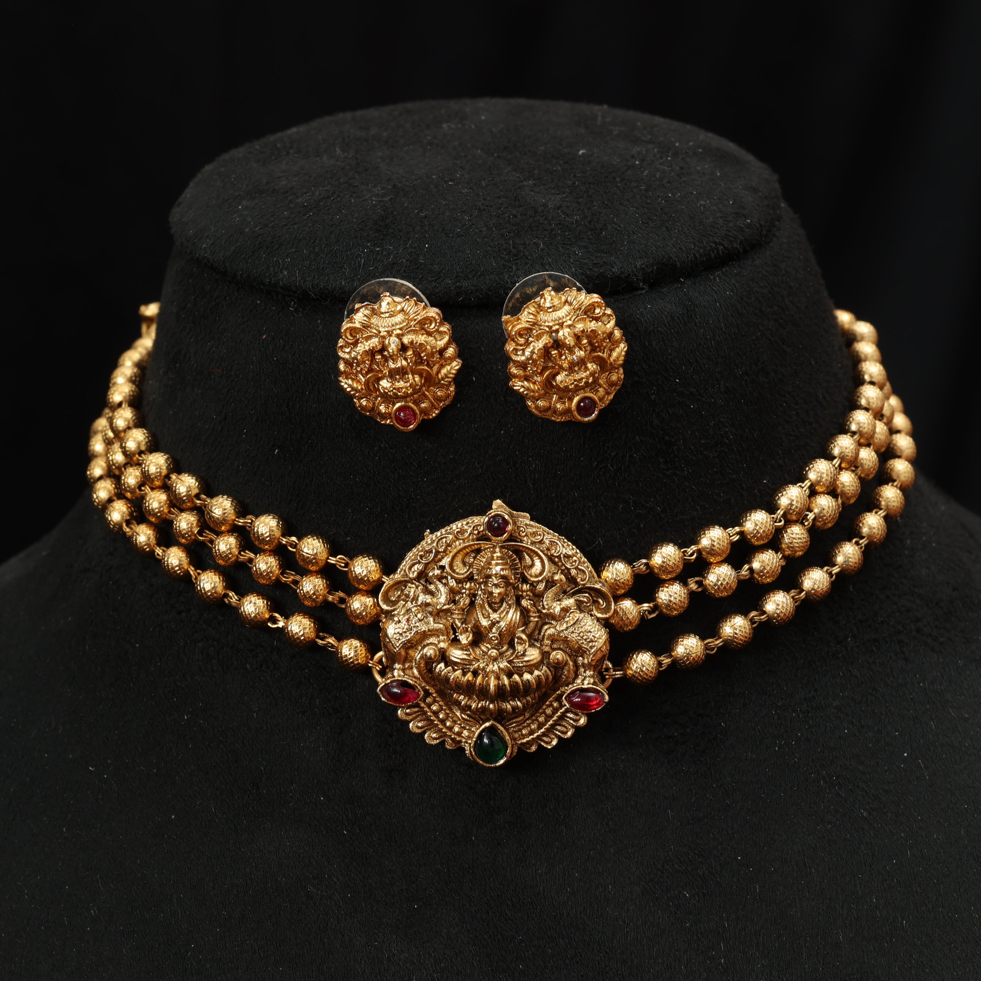 Golden Lakshmi choker