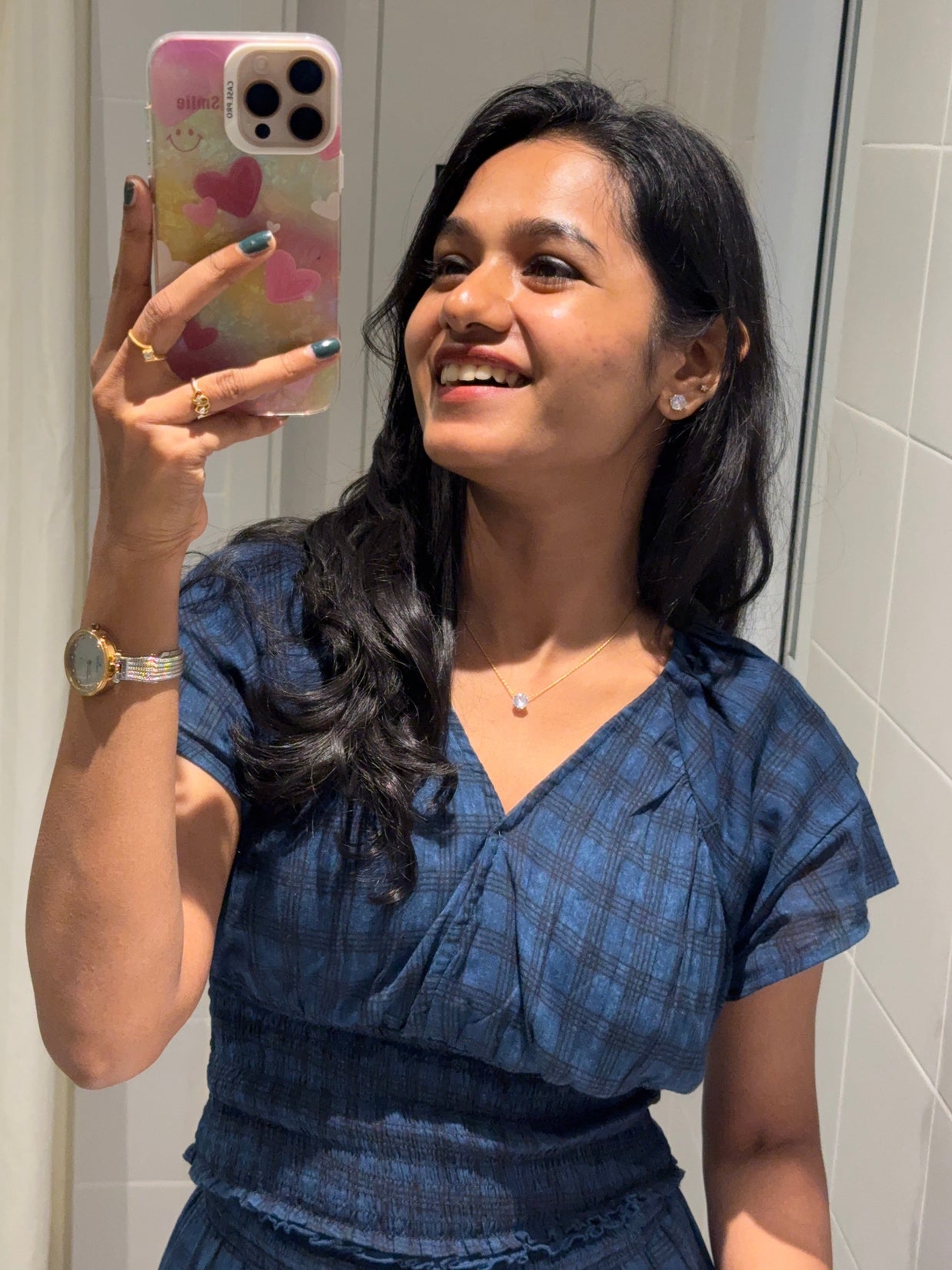 Diamond pendant necklace set