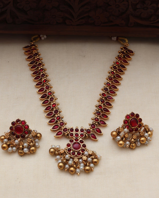 Haritha necklace set Ruby-JS 0266