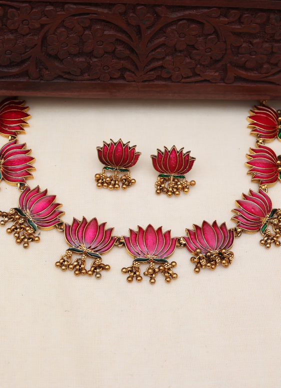 Lotus Necklace set