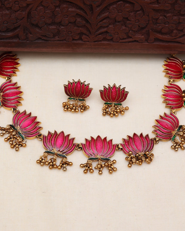 Lotus Necklace set