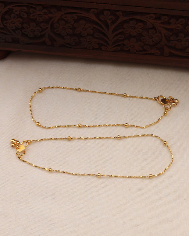 Golden ball Anklet