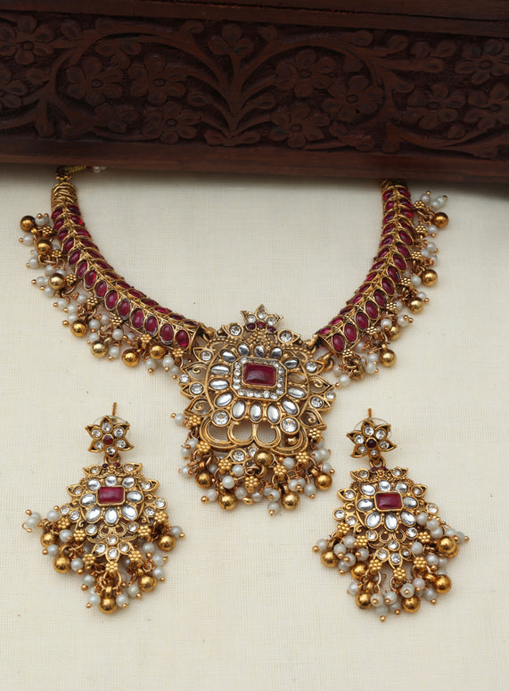 Ruby Glow necklace set