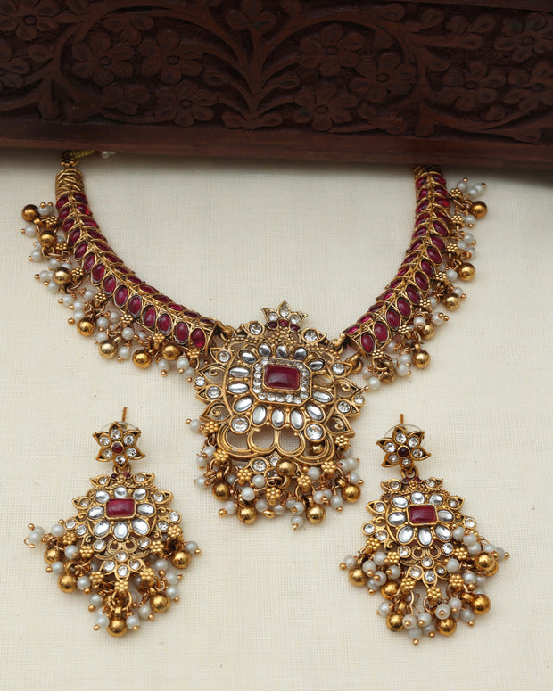 Ruby Glow necklace set