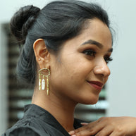 Pearl Rivulets Earrings 18K Gold Plated - (ER 0062)