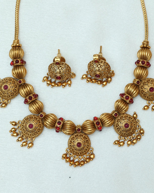 Antique Dome Necklace Set