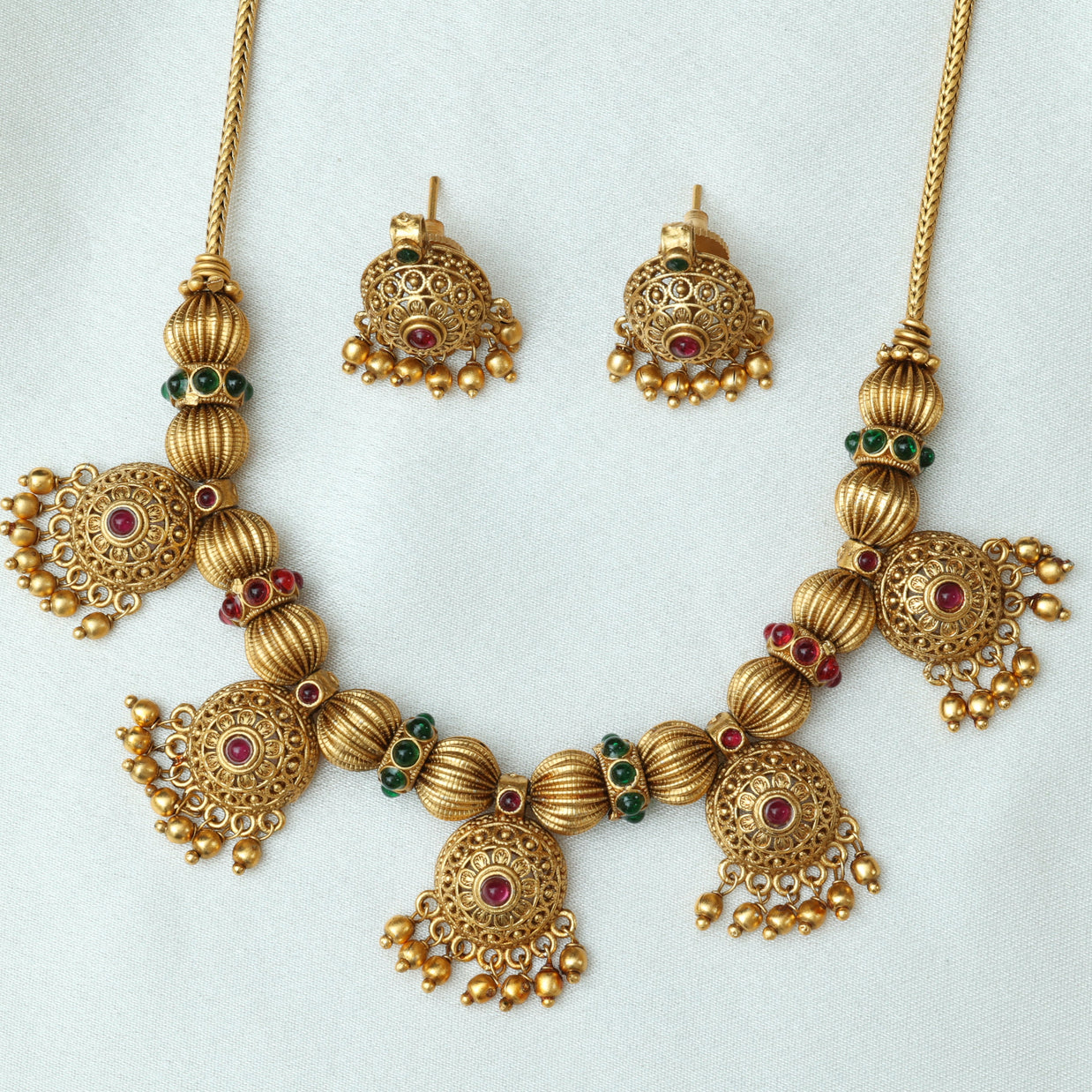 Antique Dome Necklace Set