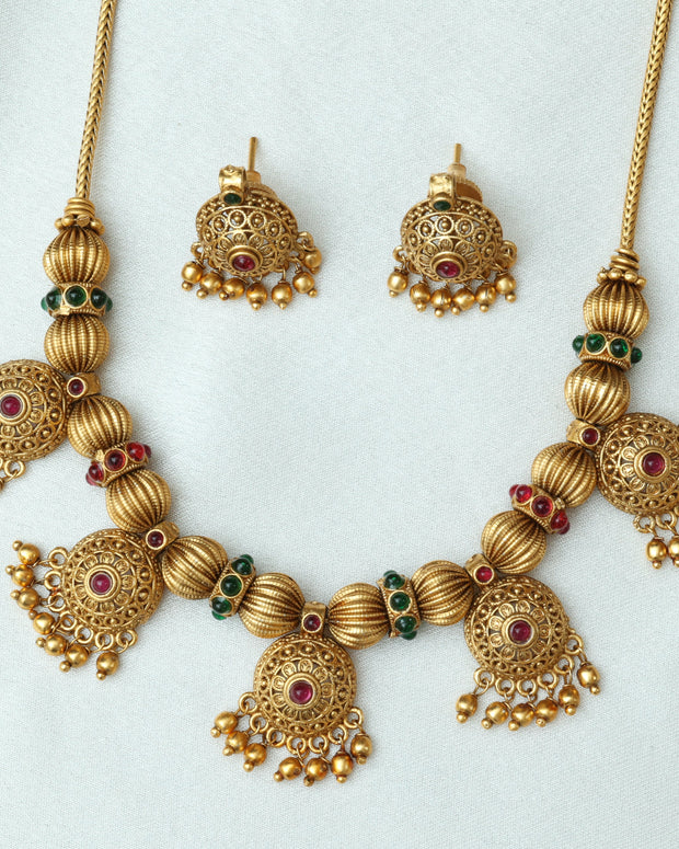 Antique Dome Necklace Set