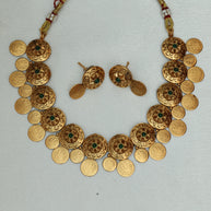 Antique Coin Dome Necklace Set