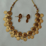Antique Coin Dome Necklace Set