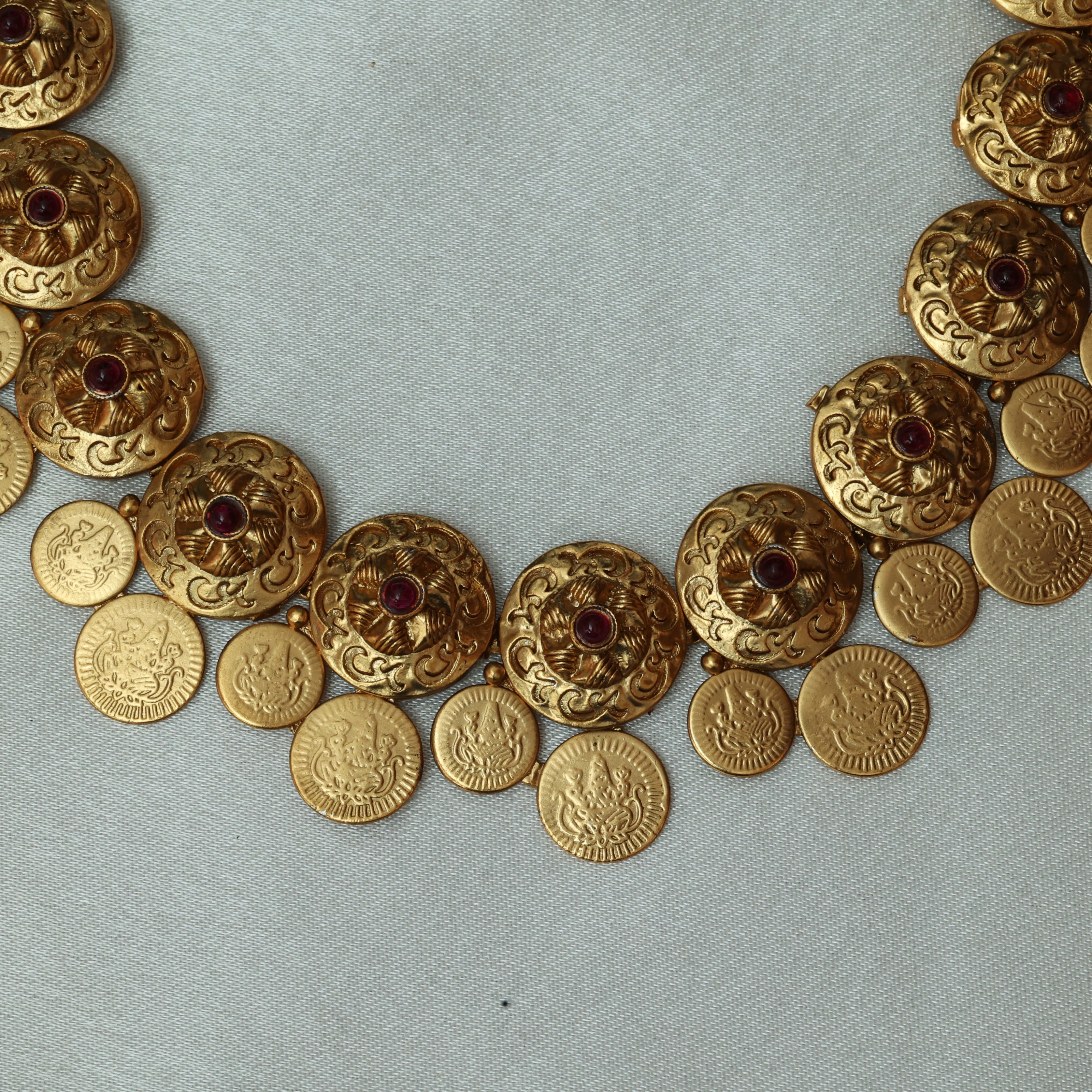 Antique Coin Dome Necklace Set