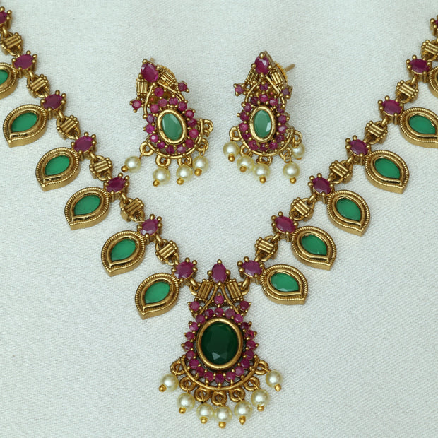 Premium Palakka Necklace Set