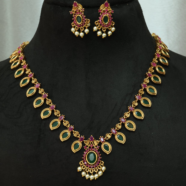 Premium Palakka Necklace Set
