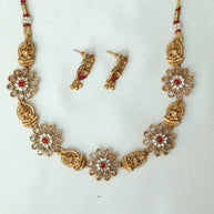 Traditional Saraswathy And Floral Necklace Set