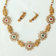 Traditional Saraswathy And Floral Necklace Set