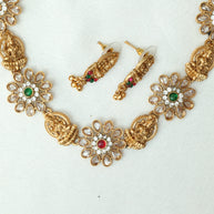 Traditional Saraswathy And Floral Necklace Set
