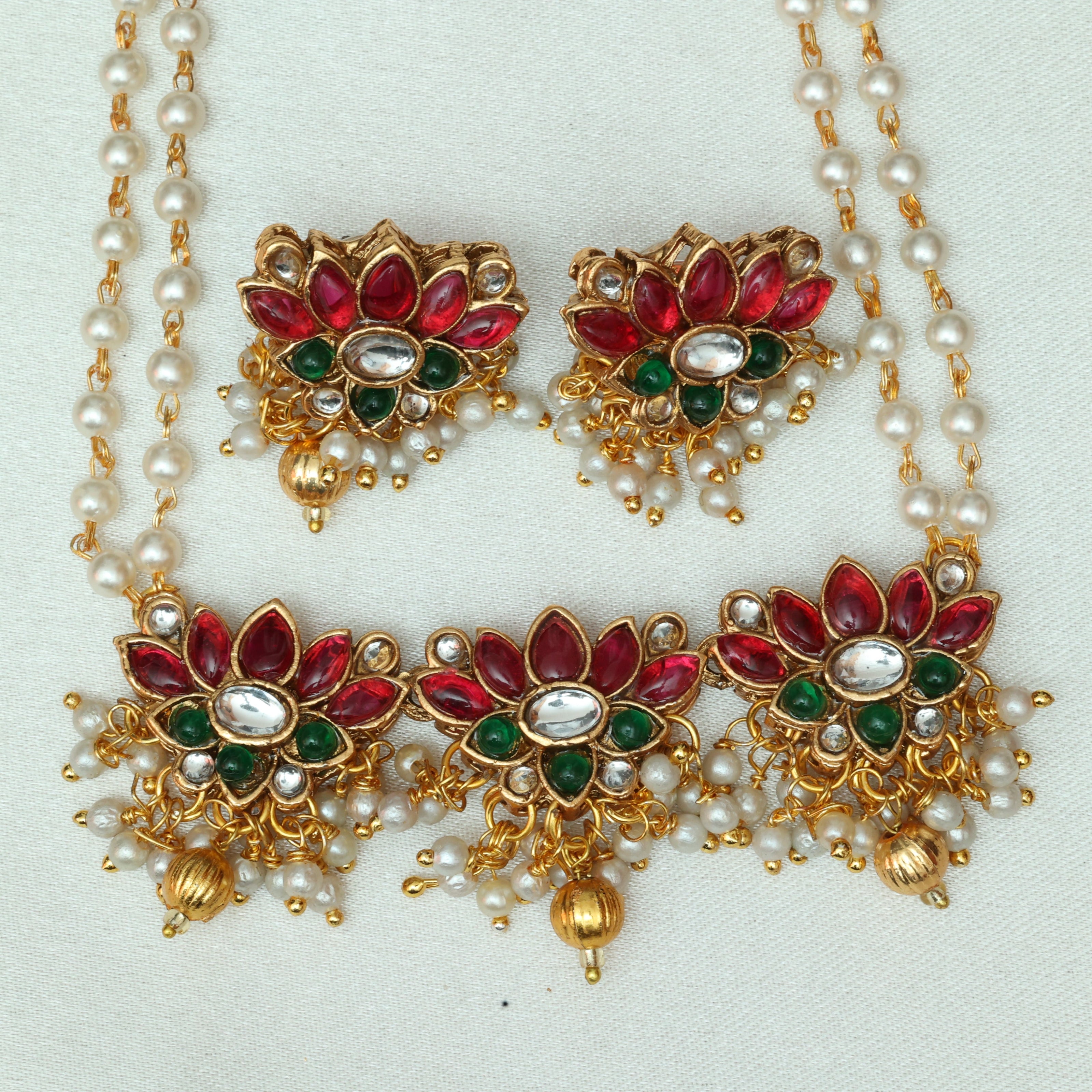 3 Lotus Pearl Necklace Set